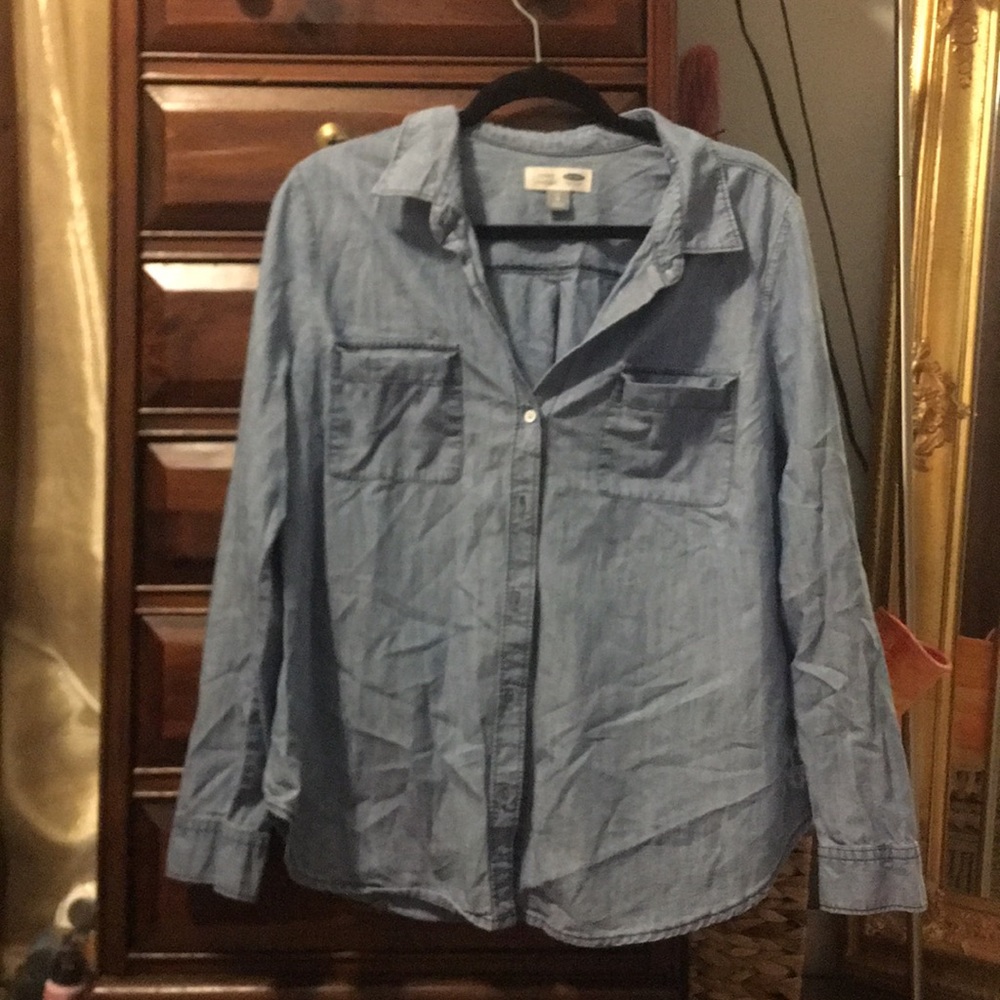 A denim blouse